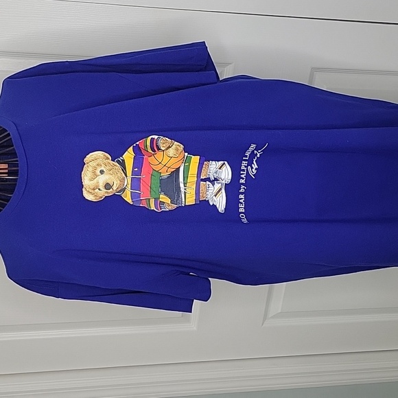 Ralph Lauren Royal Blue Polo Bear Tee Men's Size Large - Picture 3 of 10